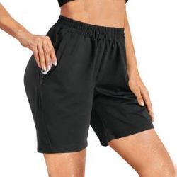 Womens Black Sauna Shorts Workout Pants With Side Pockets – Nebility