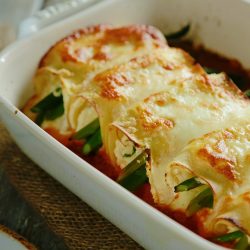 Asparagus Chicken Lasagna Rolls | Tastemade