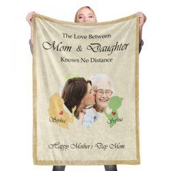 Happy Mother’s Day Custom Photo Blanket Mother Blanket Mom Blanket Mother In La