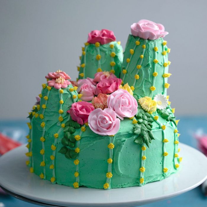 Cactus Cake + Flower Decoration Tutorial | Tastemade
