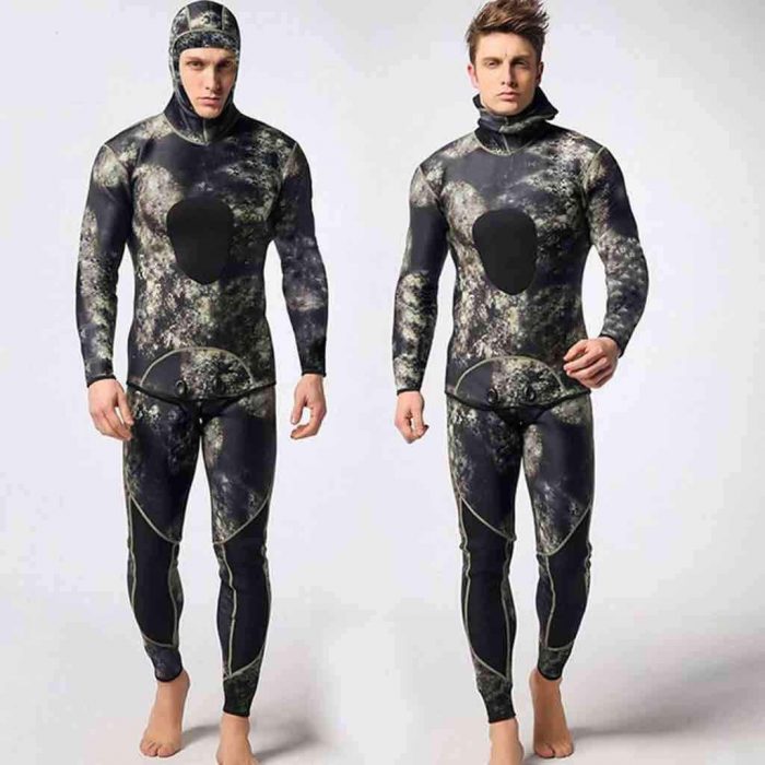 MYLEDI 3MM Men’s 2 Piece Spearfishing Camouflage Wetsuit