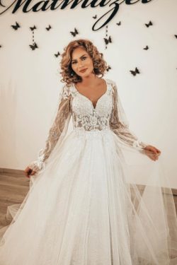 Designer Hochzeitskleider Spitze | Boho Brautkleider mit Ärme