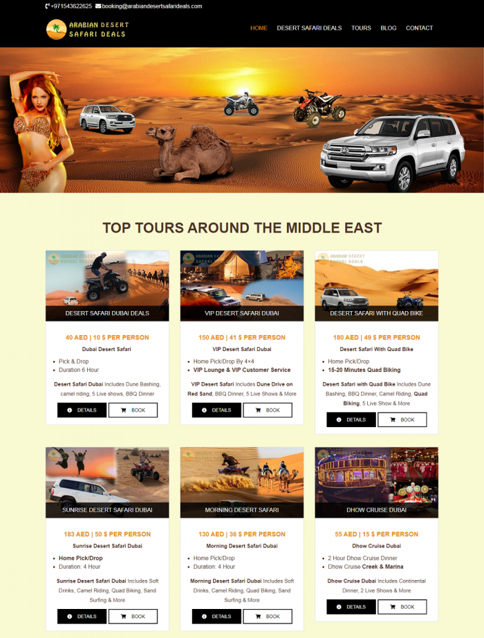 Desert safari offers