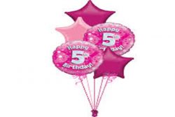 Age 5 Birthday Girl Balloon Gift