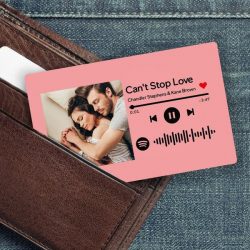 Custom Spotify Music Code Wallet Card Personalized Message Card