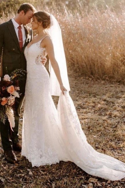 Designer Hochzeitskleider Meerjungfrau | Brautkleider mit Spitze
