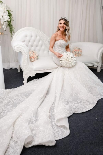 Luxus Brautkleider Meerjungfrau Spitze | Wunderschöne Hochzeitskleider