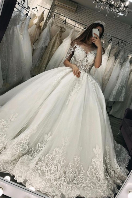 Elegante Brautkleider Mit Ärmel | Hochzeitskleider Prinzessin