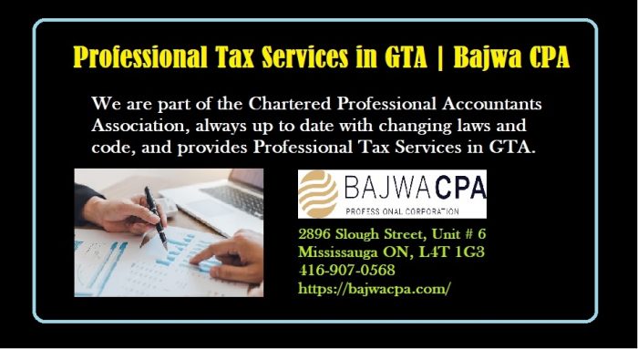 Professional Tax Services in GTA | Bajwa CPA