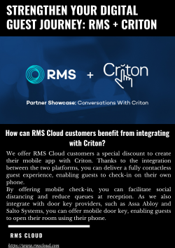 Strengthen your digital guest journey: RMS + Criton