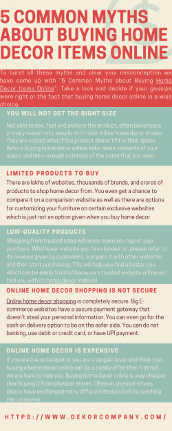 5 Common Myths about Buying Home Decor Items Online