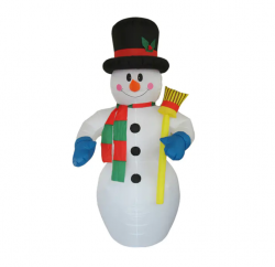 Giant Christmas inflatable Snowman with broom https://www.fulechristmas.com/