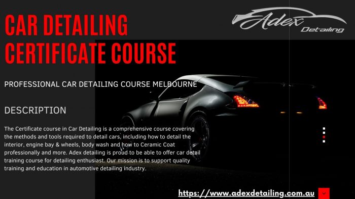 Professional Car Detailing course Melbourne