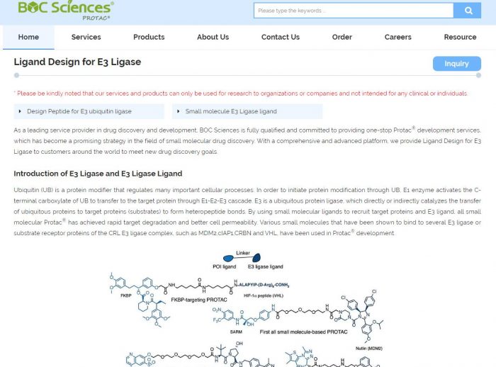 Ligand Design for E3 Ligase