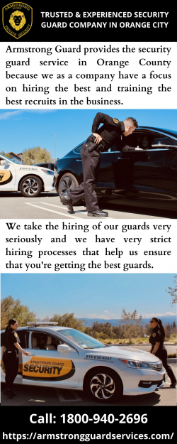 Trusted & Experienced Security Guard Company in Orange City – Armstrong Guard Services