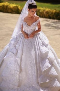 Schöne Brautkleider A Linie Spitze | Hochzeitskleider Günstig