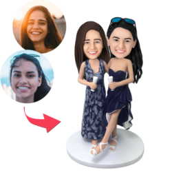 Same-sex Lady Couple Custom Bobblehead With Engraved