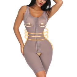 Brown Queen Size Plain Crotchless Bodysuit Unpadded Blood Circulation Boosting