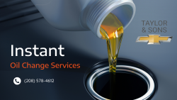Change Your Oil With Taylor & Sons Chevrolet