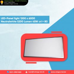 LED-Panel light 1200 x 6000 neutralwhite 5200 Lumen 45W cri > 80