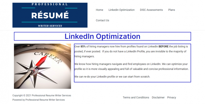 LinkedIn and disc assessment package