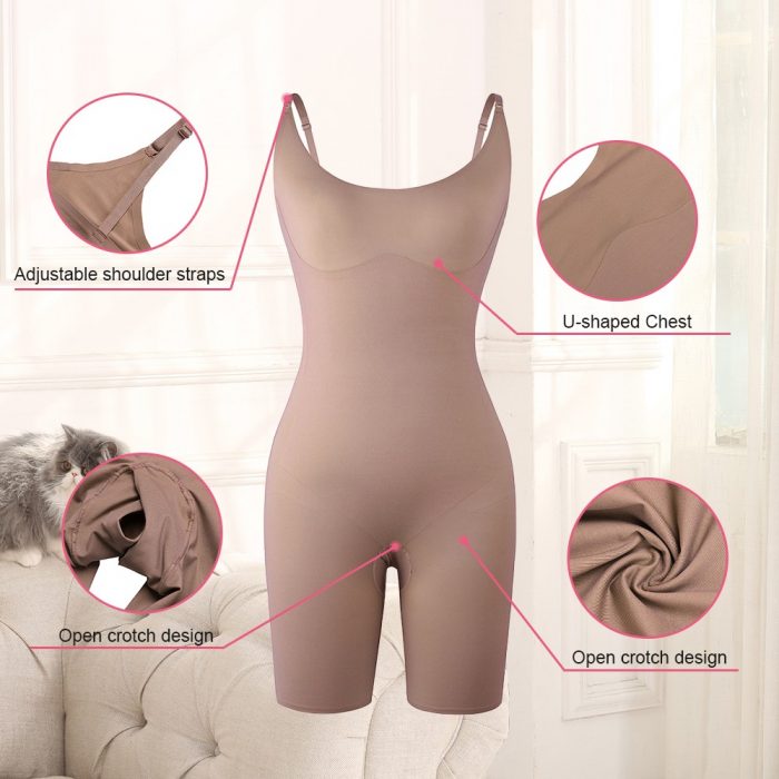 Pretty Skin Color Large Size Full Body Shaper Solid Color Smoothlines