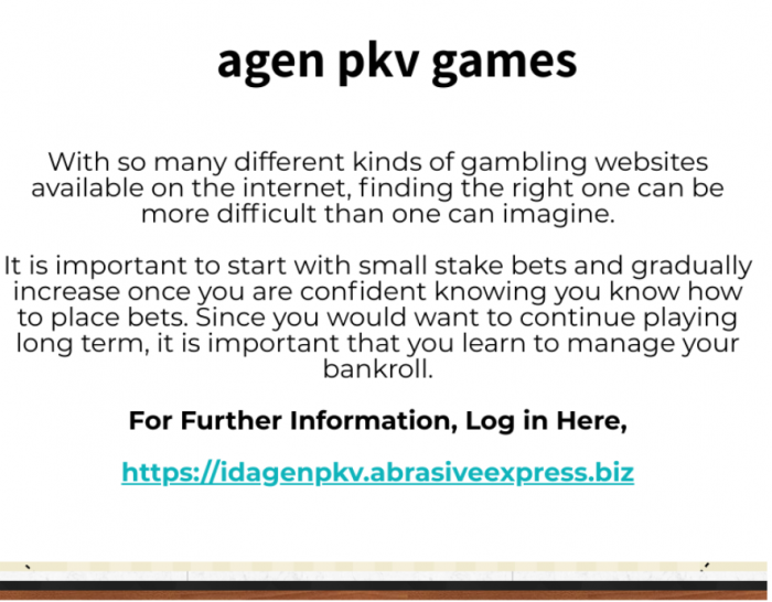 How to Play Agen pkv games