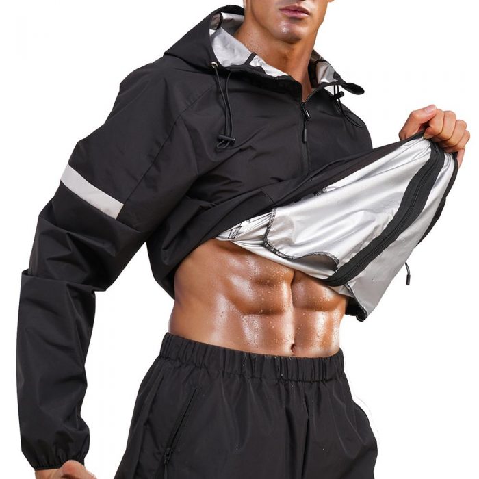 Eleady Lightweight Sauna Waterproof Zip Hooded Sports Jacket