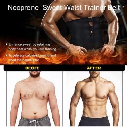 ELEADY Men Waist Trainer Slimming Belt Neoprene Fat Burner Sweat Trimmer