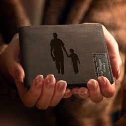 Leather Wallet Mens Engraved Wallet – Father’s Day Gift