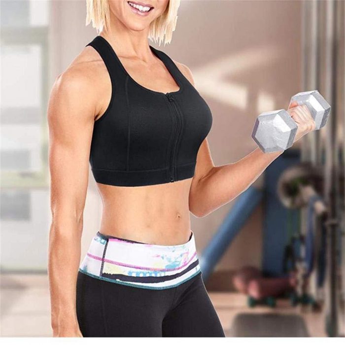 ELEADY High Compression Bra Full Cup with Front-Zipper Wire-Free