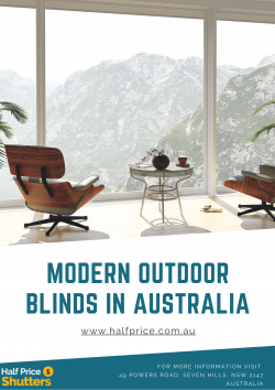 Best Modern Outdoor Blinds in Australia