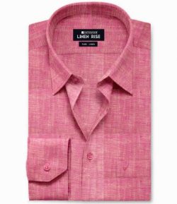Blush Red Pink – Pure Colour Linen Shirts – LC20005