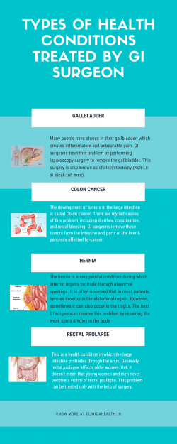Types Of Health Conditions Treated By GI Surgeon