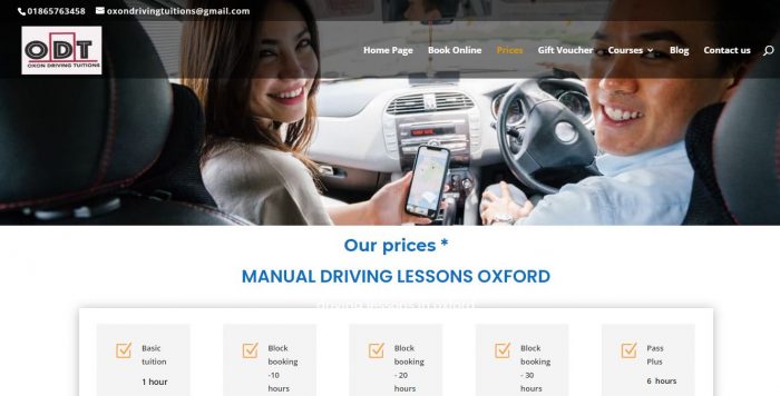 booking driving lesson oxford
