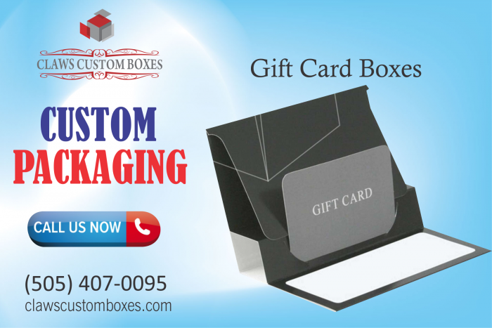 Gift Card Boxes | Custom Packaging Boxes| Claws Custom Boxes