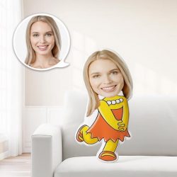 Personalized Photo My Face On Pillows Custom Minime Dolls Gag Gifts Toys Bart