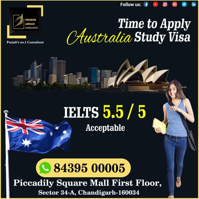 Right Time To apply #Australia Study Visa With 5.5 / 5 Bands IELTS / PTE.