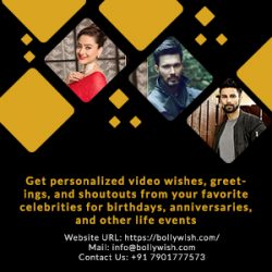 `Attract leads for your Brand promotion with Celebrity shout out from Bollywish