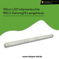 150cm LED Wannenleuchte IP65 2-flammigT8 Leergehäuse