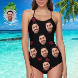 Face Swimsuit Custom Bathing Suit with Face – Heart