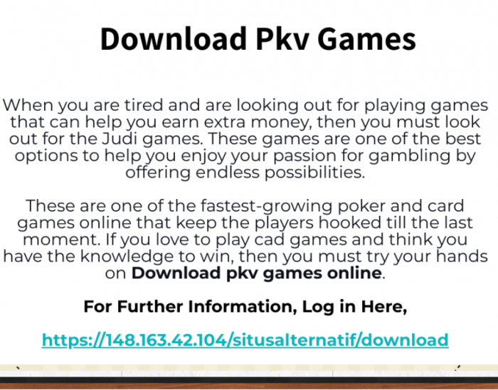 Want to enjoy gambling-Try Download pkv games