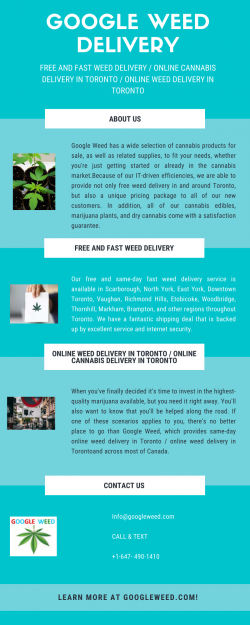 FAST WEED DELIVERY | CANNABIS DELIVERY IN TORONTO | ONLINE WEED DELIVERY IN TORONTO