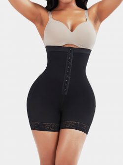 Front Hooks High Rise Butt Enhancer | Plus Size Mide Shaping Shorts & DuraFits