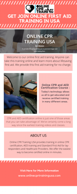 Get Join Online First Aid Training in USA