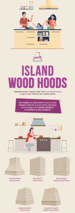 Experience the Custom Feel with Island Wood Range Hoods from Hoodsly