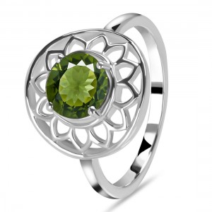 Buy Latest Design Green Moldavite Stone Ring