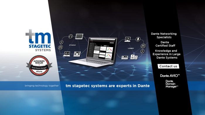 tm stagetec systems | Dante Avio