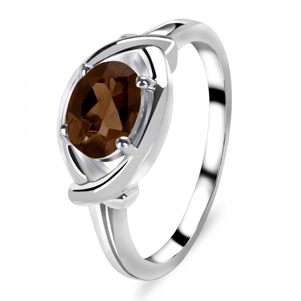 Sterling Silve Smoky Ring For Beautiful Women.