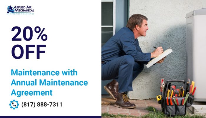 20% Off Maintenance With Annual Maintenance Agreement